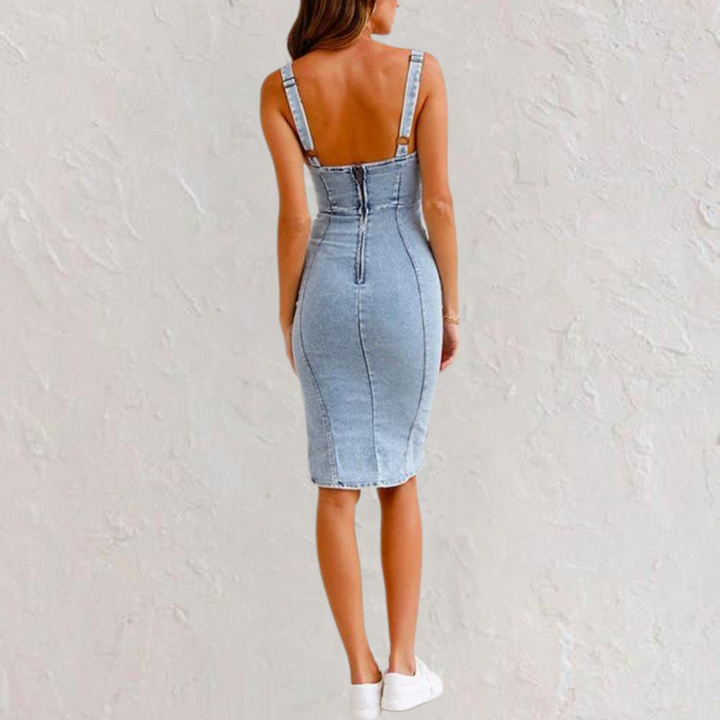 Eleanor - Elegant Denim Dress