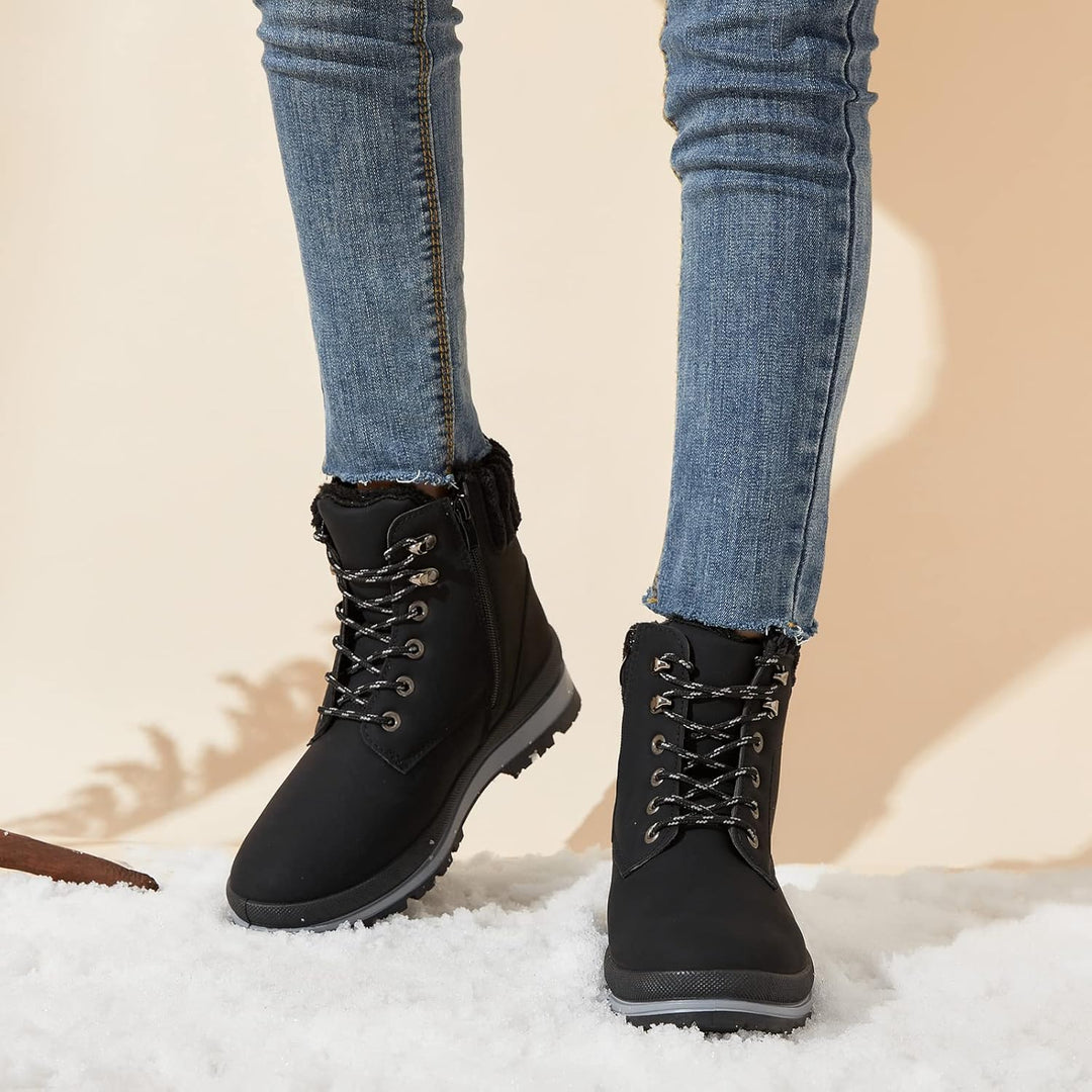 Yvette - Fur Lined Combat Boots