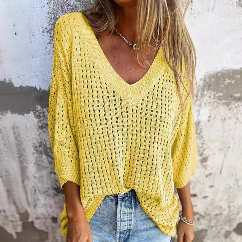 Petra - V-neck Knitted Top