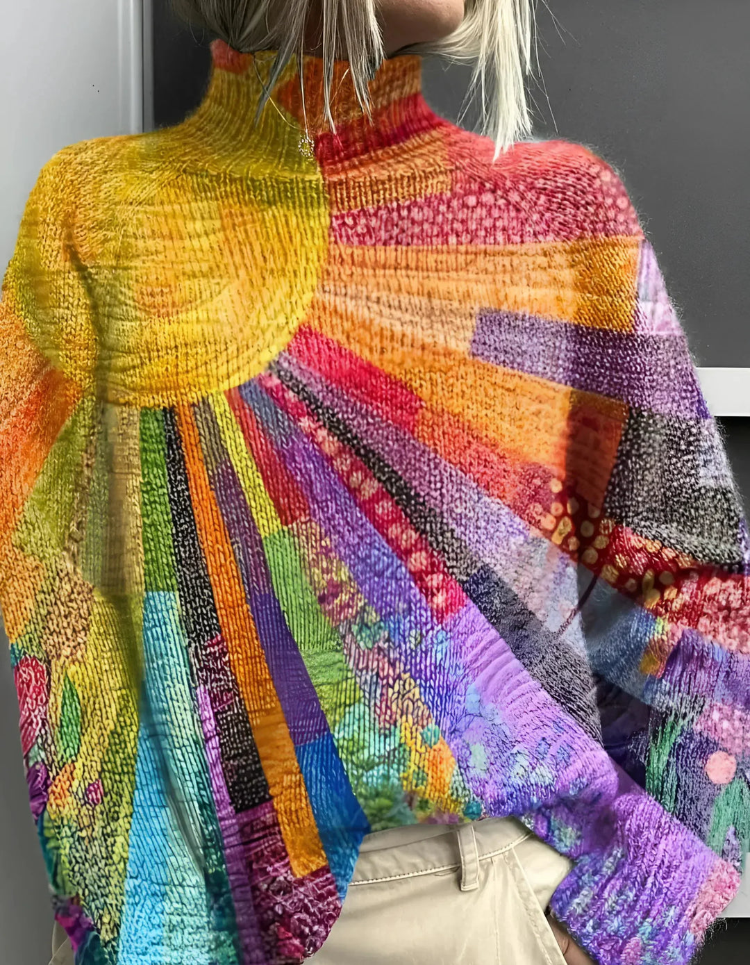 Sharon - Colourful Turtleneck Sweater